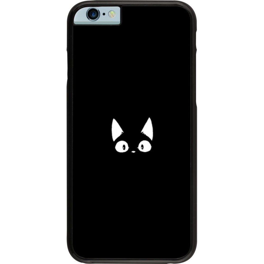 Coque iPhone 6/6s - Funny cat on black