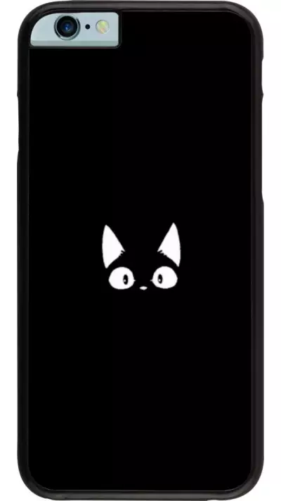 Coque iPhone 6/6s - Funny cat on black