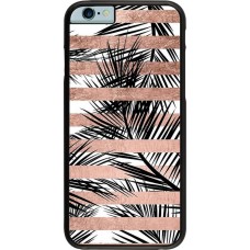 Hülle iPhone 6/6s - Palm trees gold stripes