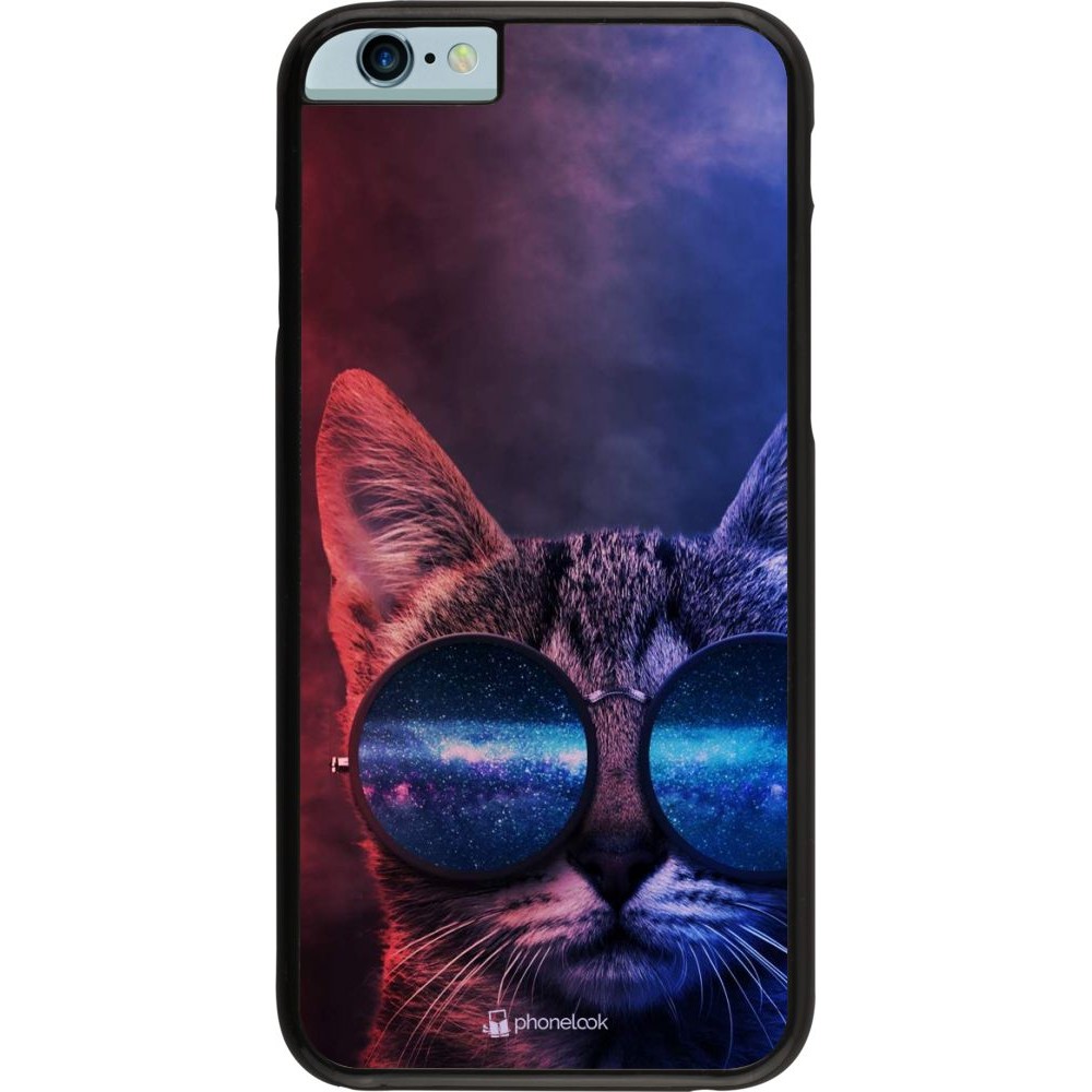 Coque iPhone 6/6s - Red Blue Cat Glasses