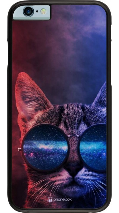 Hülle iPhone 6/6s - Red Blue Cat Glasses