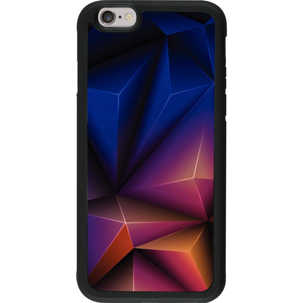 Hülle iPhone 6/6s - Silikon schwarz Abstract Triangles 