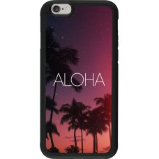 Hülle iPhone 6/6s - Silikon schwarz Aloha Sunset Palms