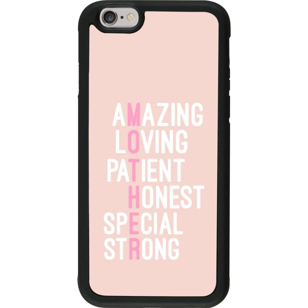 Hülle iPhone 6/6s - Silikon schwarz Amazing Mom 2022
