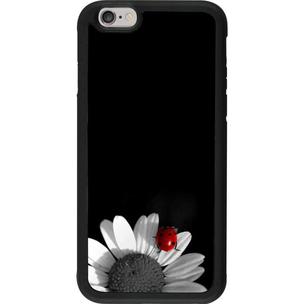Hülle iPhone 6/6s - Silikon schwarz Black and white Cox