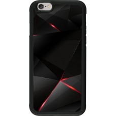 Hülle iPhone 6/6s - Silikon schwarz Black Red Lines