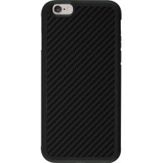 Hülle iPhone 6/6s - Silikon schwarz Carbon Basic
