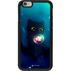 Hülle iPhone 6/6s - Silikon schwarz Cute Cat Bubble
