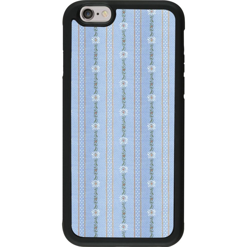 Hülle iPhone 6/6s - Silikon schwarz Edel- Weiss