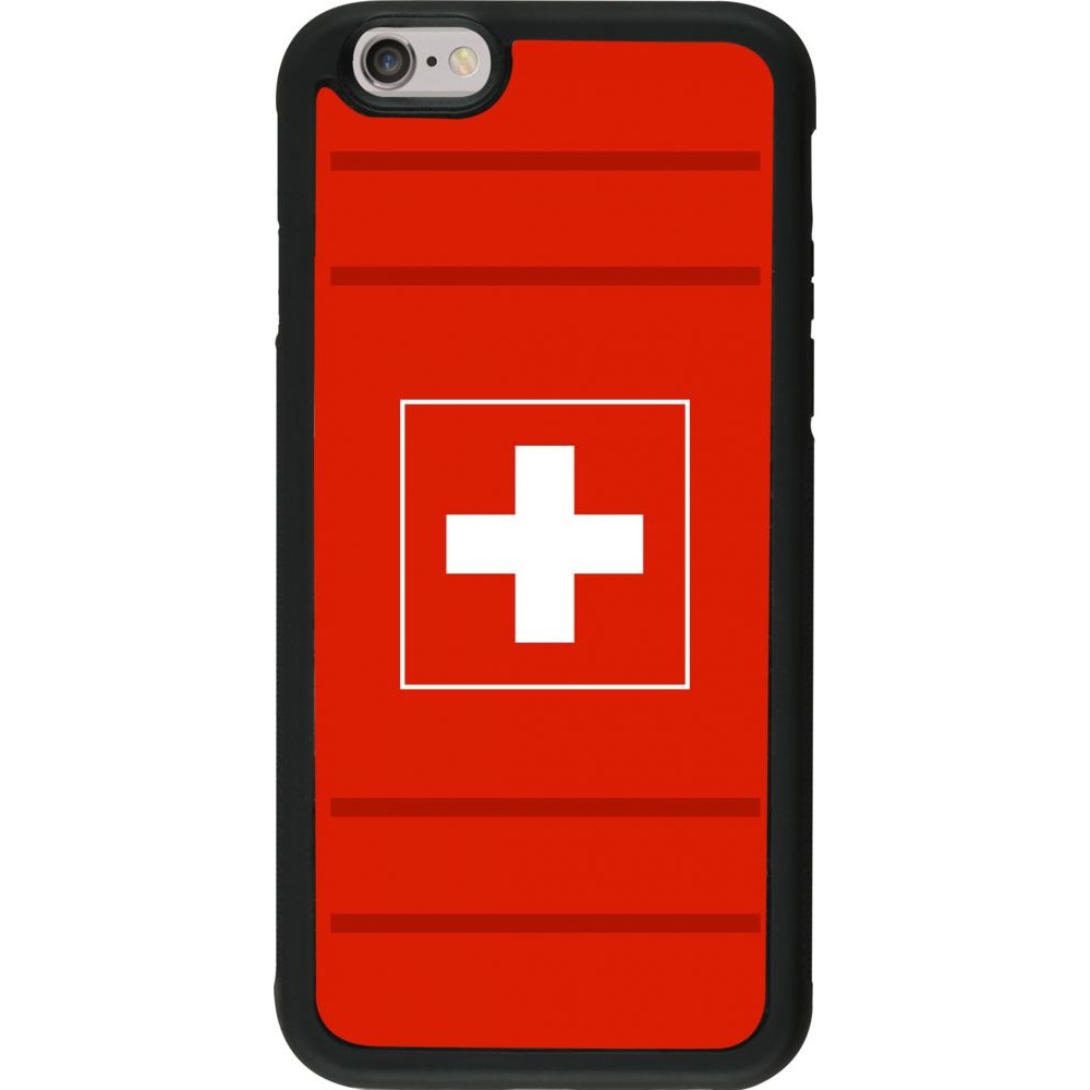 Hülle iPhone 6/6s - Silikon schwarz Euro 2020 Switzerland