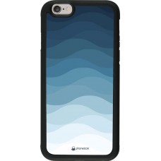 Coque iPhone 6/6s - Silicone rigide noir Flat Blue Waves