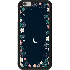 Hülle iPhone 6/6s - Silikon schwarz Flowers space
