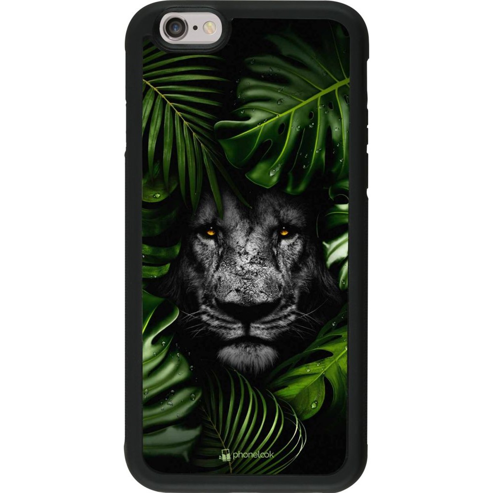 Coque iPhone 6/6s - Silicone rigide noir Forest Lion