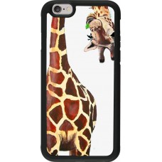 Coque iPhone 6/6s - Silicone rigide noir Giraffe Fit