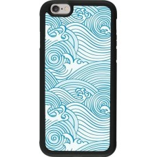 Coque iPhone 6/6s - Silicone rigide noir Ocean Waves