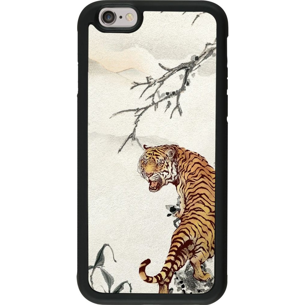 Coque iPhone 6/6s - Silicone rigide noir Roaring Tiger
