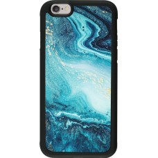 Coque iPhone 6/6s - Silicone rigide noir Sea Foam Blue