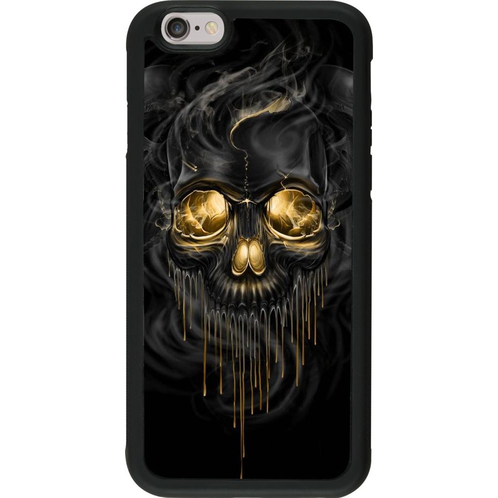 Hülle iPhone 6/6s - Silikon schwarz Skull 02