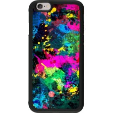 Coque iPhone 6/6s - Silicone rigide noir splash paint