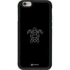 Hülle iPhone 6/6s - Silikon schwarz Turtles lines on black