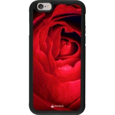 Coque iPhone 6/6s - Silicone rigide noir Valentine 2022 Rose