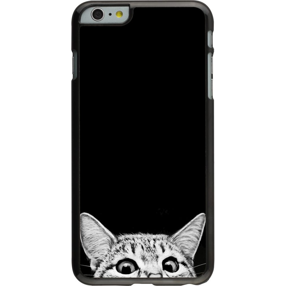 Coque iPhone 6 Plus / 6s Plus - Cat Looking Up Black