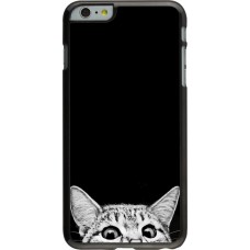 Coque iPhone 6 Plus / 6s Plus - Cat Looking Up Black
