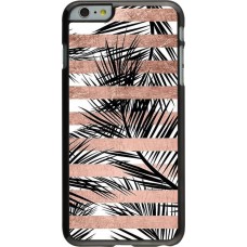 Coque iPhone 6 Plus / 6s Plus - Palm trees gold stripes