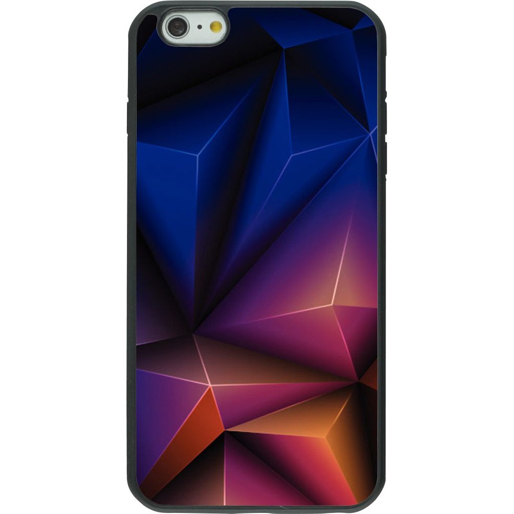 Coque iPhone 6 Plus / 6s Plus - Silicone rigide noir Abstract Triangles 