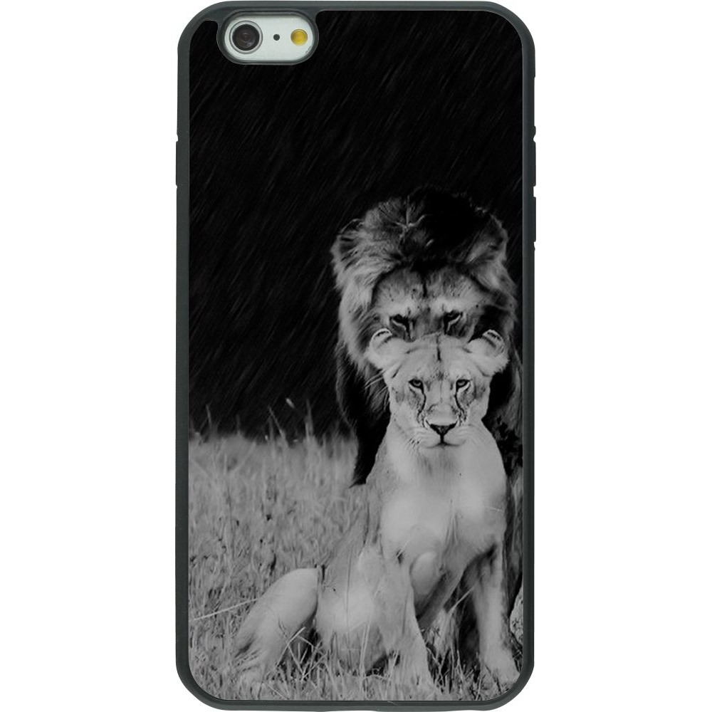 Coque iPhone 6 Plus / 6s Plus - Silicone rigide noir Angry lions