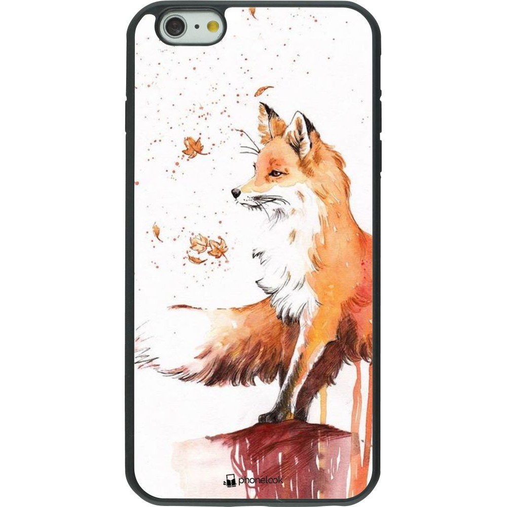 Hülle iPhone 6 Plus / 6s Plus - Silikon schwarz Autumn 21 Fox