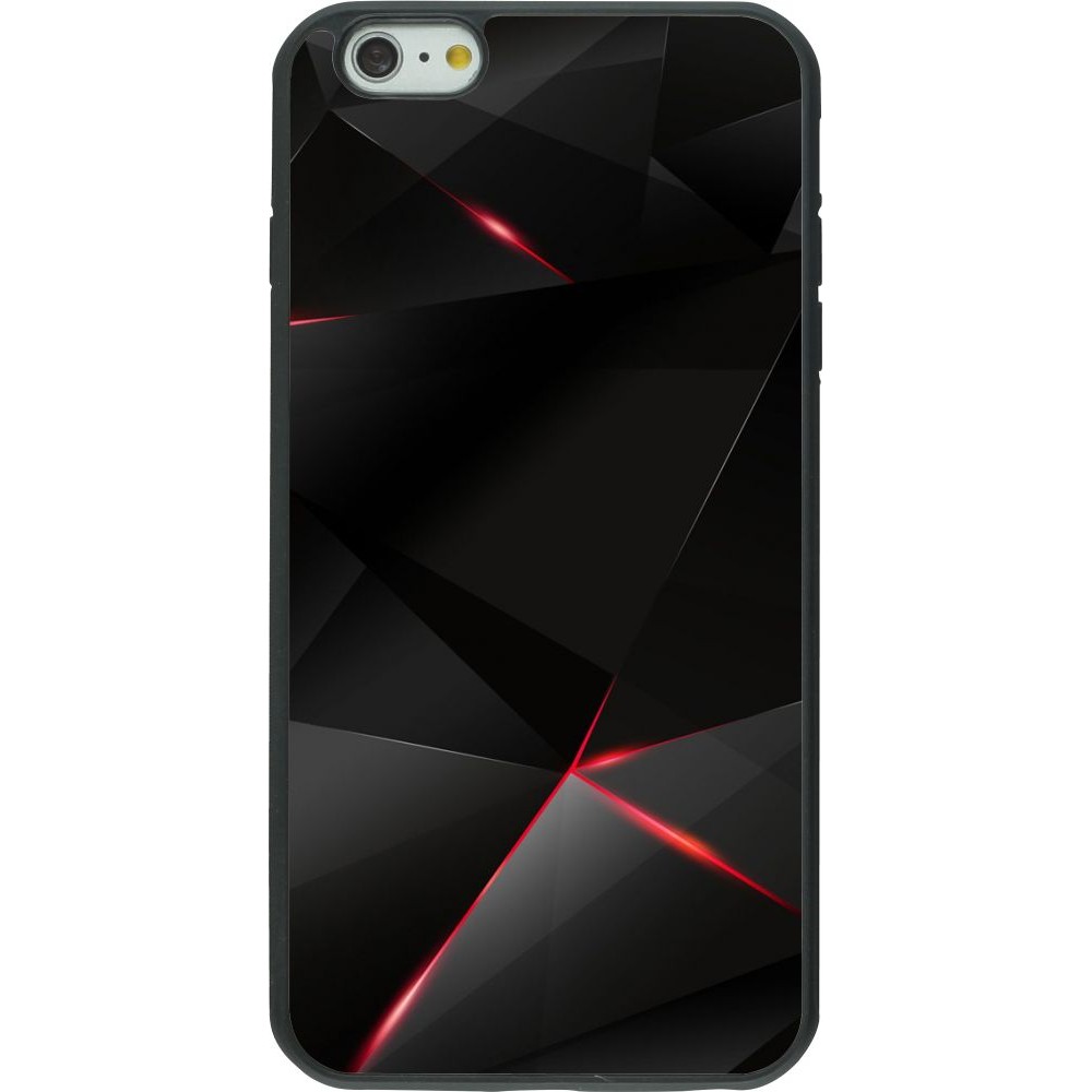 Coque iPhone 6 Plus / 6s Plus - Silicone rigide noir Black Red Lines