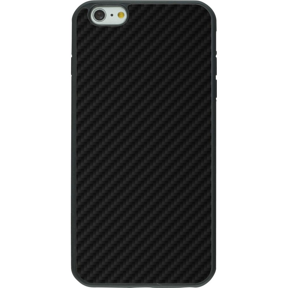 Coque iPhone 6 Plus / 6s Plus - Silicone rigide noir Carbon Basic