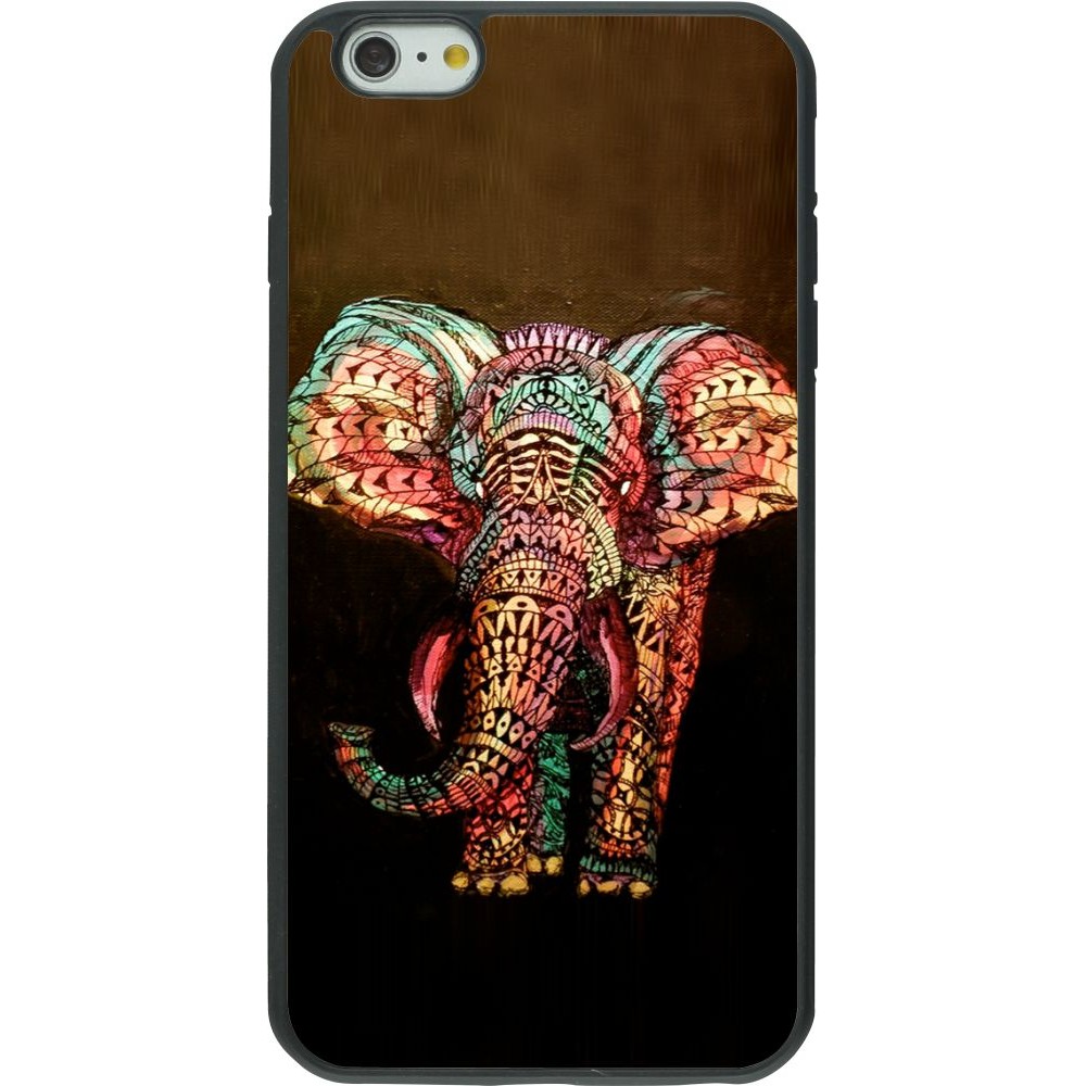 Hülle iPhone 6 Plus / 6s Plus - Silikon schwarz Elephant 02