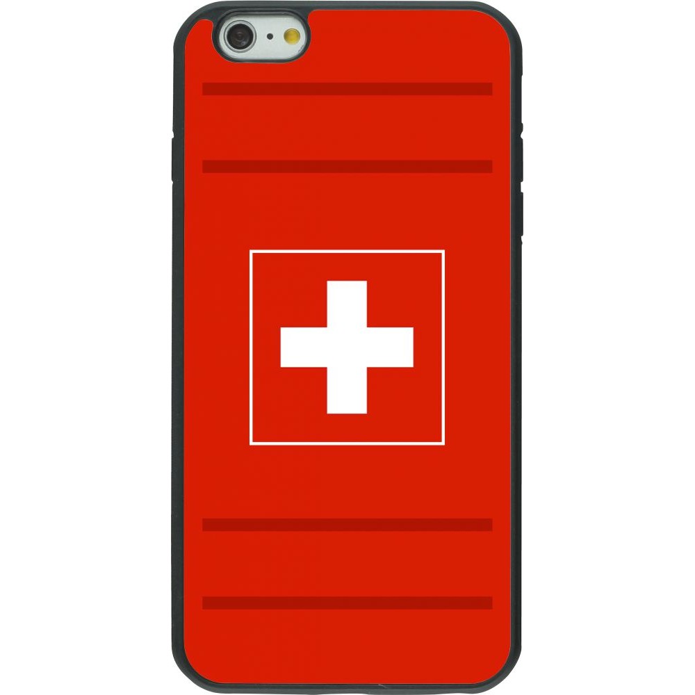 Hülle iPhone 6 Plus / 6s Plus - Silikon schwarz Euro 2020 Switzerland