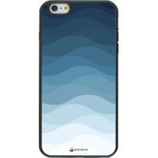 Hülle iPhone 6 Plus / 6s Plus - Silikon schwarz Flat Blue Waves