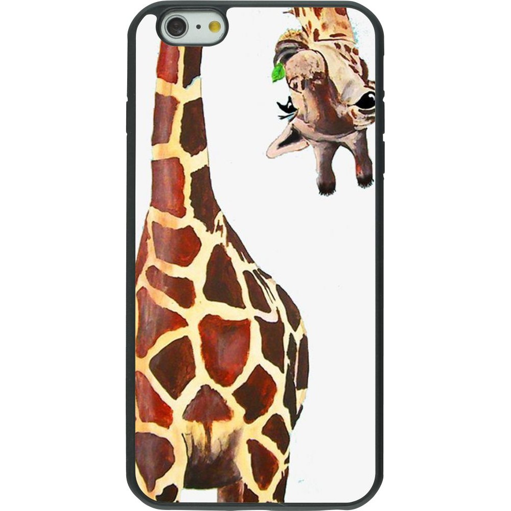 Coque iPhone 6 Plus / 6s Plus - Silicone rigide noir Giraffe Fit