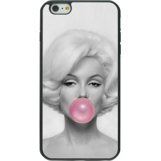 Coque iPhone 6 Plus / 6s Plus - Silicone rigide noir Marilyn Bubble