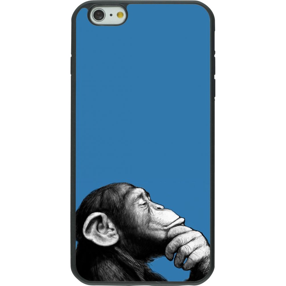Hülle iPhone 6 Plus / 6s Plus - Silikon schwarz Monkey Pop Art