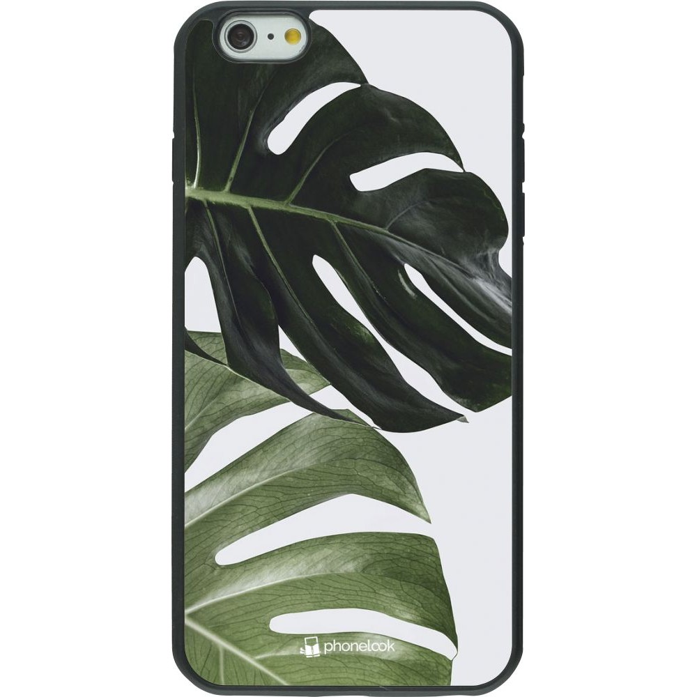 Hülle iPhone 6 Plus / 6s Plus - Silikon schwarz Monstera Plant