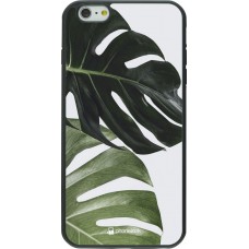 Hülle iPhone 6 Plus / 6s Plus - Silikon schwarz Monstera Plant