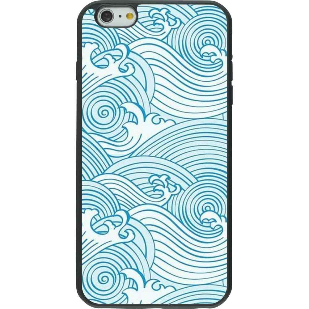 Hülle iPhone 6 Plus / 6s Plus - Silikon schwarz Ocean Waves