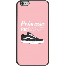 Coque iPhone 6 Plus / 6s Plus - Silicone rigide noir princesse en basket