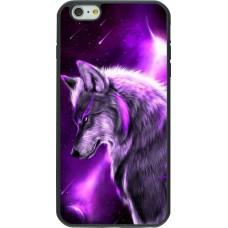 Coque iPhone 6 Plus / 6s Plus - Silicone rigide noir Purple Sky Wolf
