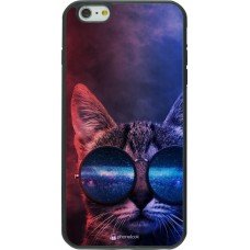 Hülle iPhone 6 Plus / 6s Plus - Silikon schwarz Red Blue Cat Glasses