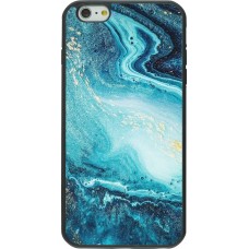 Coque iPhone 6 Plus / 6s Plus - Silicone rigide noir Sea Foam Blue