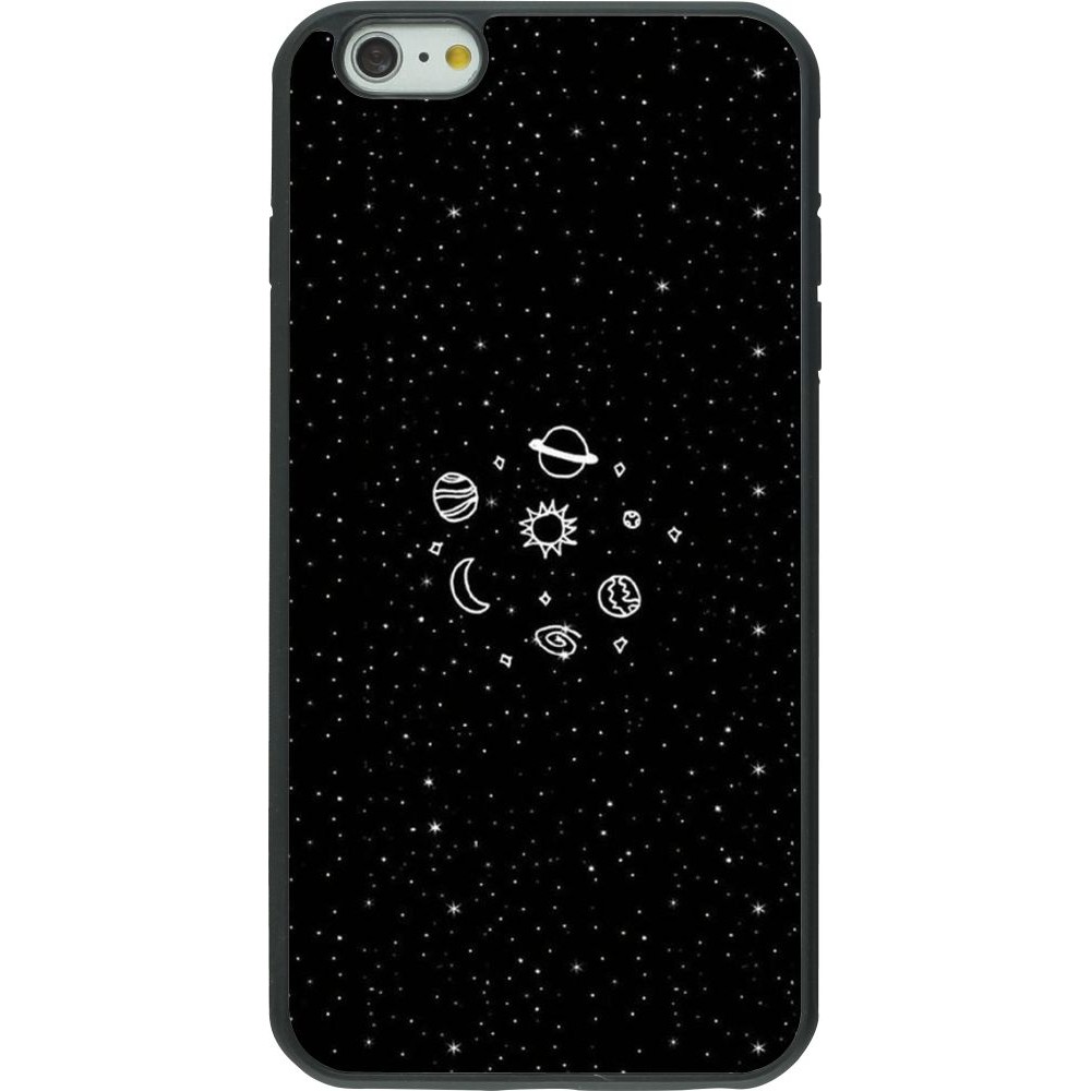 Coque iPhone 6 Plus / 6s Plus - Silicone rigide noir Space Doodle