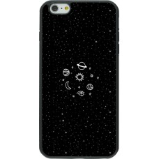 Hülle iPhone 6 Plus / 6s Plus - Silikon schwarz Space Doodle