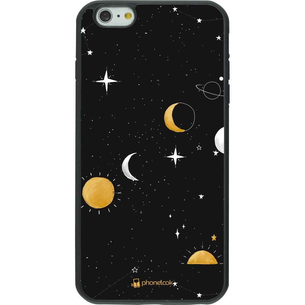 Hülle iPhone 6 Plus / 6s Plus - Silikon schwarz Space Vect- Or