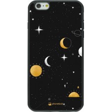 Hülle iPhone 6 Plus / 6s Plus - Silikon schwarz Space Vect- Or